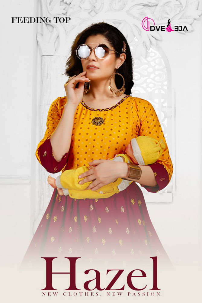 Dveeja Hazel Ethnic Wear Heavy Rayon Designer Anarkali Kurti Collection